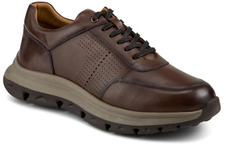 Pavers Wide Mens Wide Fit Breathable Leather Lace Up Trainers | Autumn Winter Collection | Lace Up Shoe