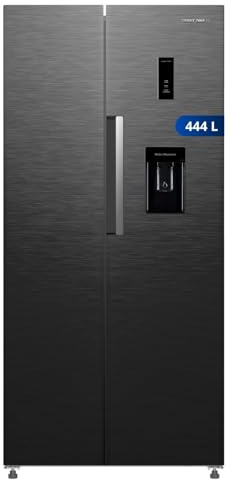 First One Réfrigérateur Side by Side 444L FSBS444 (276L + 168L) - Distributeur d'eau (Dark inox)