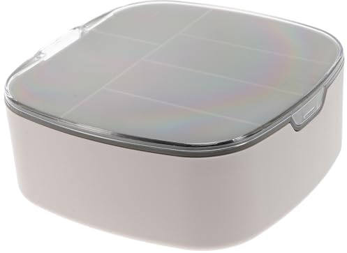 Lurrose Kabelaufbewahrungsbox mit Deckel Kabelorganizer mit 6 Fächern Staubschutz für Ladekabel und Kopfhörerkabel Leicht und Kompakt Organizer für Digitales Zubehör