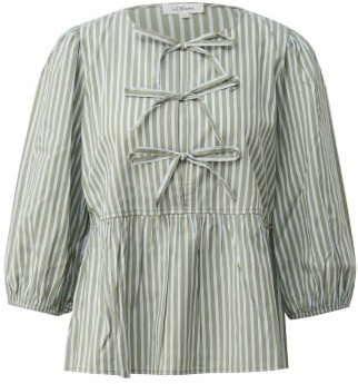 s.Oliver Gestreifte Bluse mit Schleifendetails