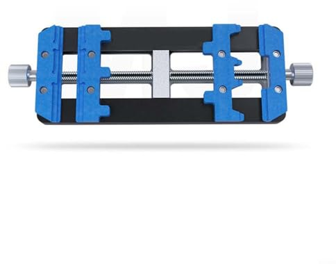 ComfyHarbor K23 For MINI PCB Holder For Mobile Phone IC Chip Soldering, High-Temp Resistant V-Groove Clamp With Offset Fixing Angle, 182X60mm Repair Stand