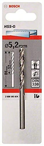 Bosch Professional Metallbohrer HSS-G geschliffen (Ø 5,2 mm)