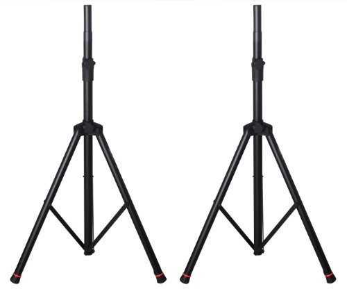 Gator Frameworks Deluxe Set with Self Rising Lift Assist Includes (2) Speaker Stands and Nylon Carry Bag, (GFW-SPK-3000SET)