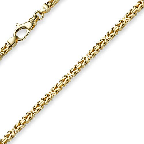 3mm Armband Armkette Königskette aus 585 Gold Gelbgold 21cm Unisex