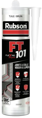 Rubson FT101 - Sellador de azulejos polimérico multimaterial para todo tipo de juntas, grietas, pegamentos, interior y exterior, cartucho de 280 ml