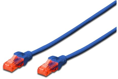 ewent Netzwerk Patchkabel Cat 6 U/UTP, aWG 24/7, 2 x RJ45 Stecker blau 3 MT
