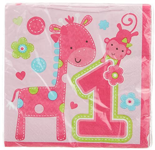 Amscan 33 cm One Wild Girl Servietten