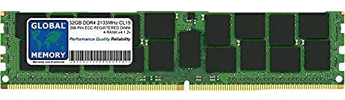 GLOBAL MEMORY Memoria RAM DDR4 2133 MHz PC4-17000 288-PIN ECC REGISTRATA DIMM (RDIMM) Compatibile con Server/Workstation/schede Madri (Non per PC*) (Chip a 2 ranghi)
