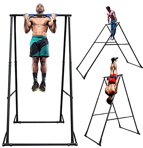 KT Hohe Stabile und Faltbare Klimmzugstange Freistehend Home Gym Sport Pull Up Bar Standing Indoor Outdoor Höhenverstellbare Kraftstation Langlebige, sichere und multifunktionale fitnessgeraete