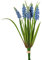 FVLFIL Kunstblumen MUSCARI Bund 30 cm. Bund mit 5 Traubenhyazinthen. BLAU -90