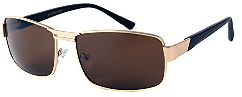 CHICNET LOOX Sonnenbrille Pilotenbrille 400UV Doppelsteg eng hoch - Modell Goa braun