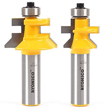 Yonico 15229 Flooring 2 Bit Tongue and Groove Flooring Router Bit Set 1/2-Inch Shank