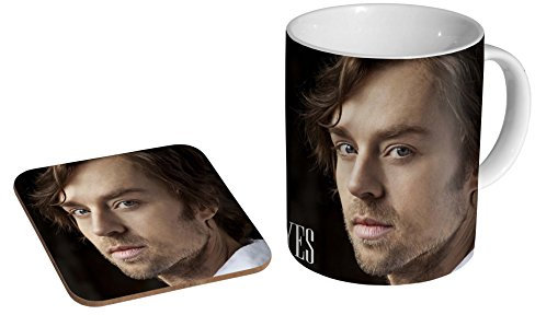 mugmart Darren Hayes Keramik-Kaffeetasse + Untersetzer Geschenkset