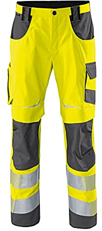 KÜBLER REFLECTIQ Hose PSA 2 – Hose mit Reflexstreifen und Cordura®-Verstärkung warngelb/anthrazit Gr. 44