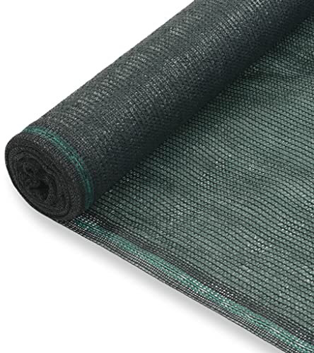 vidaXL Tennisblende Zaunblende Sichtschutz Schattiernetz Windschutz Zaun Schattier Netz Sichtschutznetz Gewebe UV-beständig HDPE 1,8x25 m Grün