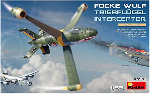 Mini Art 40002 1:35 Focke-Wulf Triebflügel Interceptor - originalgetreue Nachbildung, Modellbau, Plastik Bausatz, Basteln, Hobby, Kleben, Modellbausatz, Zusammenbauen, unlackiert