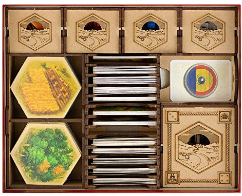 TowerRex Brettspiel-Organizer, kompatibel mit Catan-Brettspiel-Box, kompatibel mit Catan-Städten und Ritter-Erweiterung, kompatibel mit Catan-Seafarers Erweiterung, Spiel-Organizer-Aufbewahrungs-Set