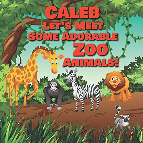 Caleb Let's Meet Some Adorable Zoo Animals!: Personalized Baby Books with Your Child's Name in the Story - Zoo Animals Book for Toddlers - Children's ... 1-3 (Personalized Books for Kids, Band 54)