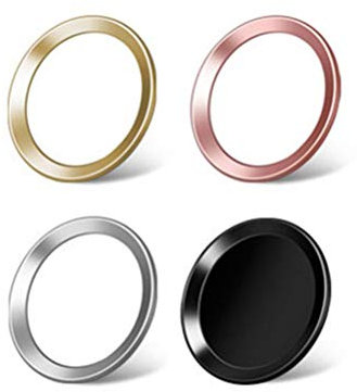 UKCOCO Home Button Sticker Compatible with iPhone 5S/SE/6/6S/6 Plus - Material Button Sticker for 7/7 PLUS/8/8 Plus/Mini 3/Air 2/Mini (4 PCS) Home Key Fingerprint Recognition