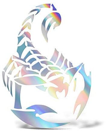 ERREINGE Aufkleber mit Hologramm-Sticker, 15 cm, Skorpion, Aufkleber aus Vinyl, Wandtattoo, Laptop, Auto, Motorrad, Wohnmobil