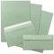 25x Briefpapier Set DIN A4 mit DIN Lang Briefumschlägen, Haftklebung - Eukalyptus-Grün - mattes Schreibpapier mit Kuverts - FarbenFroh by GUSTAV NEUSER