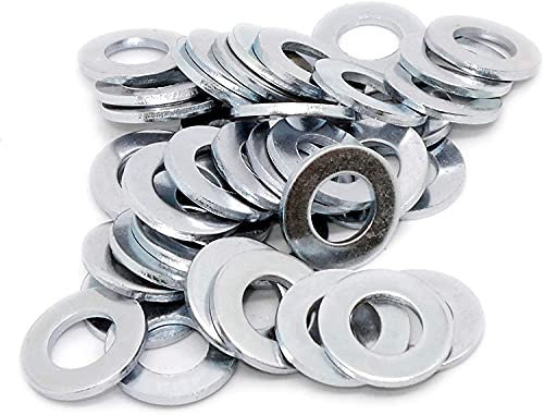 TERF® 100 Pcs Zinc Plated Steel Flat Washer M10 (10mm) Flat Washers For Home Decoration Construction Plumbing Industrial Commercial Appliances Electrical Connections Automobile Machine Marine etc.