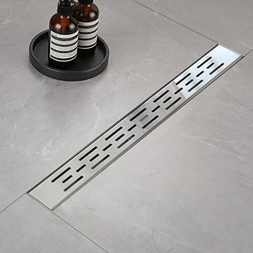 Italienische Duschrinne, Kurze Ausrichtung, Duschrinne, 100 cm, Duschrinne aus Edelstahl mit Siphon und Filter