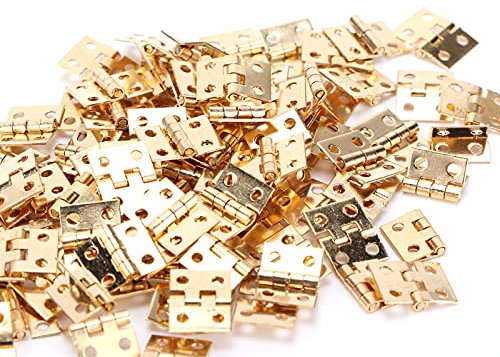 100er Pack Miniatur Puppenhausscharniere, 8 X 10 Mm Scharniere für Kleine Hardware DIY Schmuckkästchen