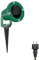 ledscom.de Gartenstrahler DUK mit Erdspieß für außen, IP65, Stecker, grün, 1 x GU10 max. 15W