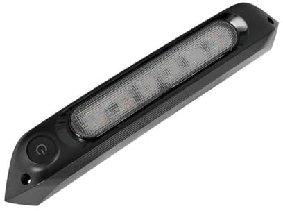 JUTTAUTO 12 V Wohnwagen-Vorzelt-LED-Licht, 8 W Außenlampe, Touch-Schalter-Wandleuchte für Anhänger, Wohnmobil, Boot, Boot, Wohnmobil, Camping, Van, Innenbeleuchtung (1 x Schwarz)