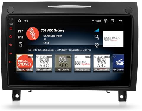 XTRONS 9 Zoll Android 13 Autoradio Octa Core 4GB 64GB Multimedia Player GPS Navigation Eingebautes 4G LTE/CarAutoPlay/Android Auto/DSP für Mercedes Benz SLK-Class R171(2004-2011)