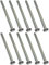 AERZETIX - C47311 - Set di 10 Bulloni M6x80 - testa esagonale - Ø6x80mm - DIN 933 - classe 8.8 - acciaio zincato - fai da te - strumento di montaggio/ferramenta