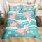 Cartoon Axolotl Bettbezug Kawaii Axolotl Bettwäsche-Set, Grün, 3D-Tiere, Bettbezug für Jungen, Mädchen, Kinder, Teenager, Salamander Tagesdecke, Einzelbett
