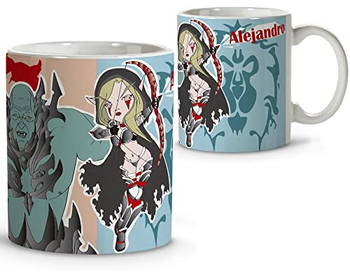 LolaPix Taza Personalizada. Taza World of WarcraftTaza Friki. Regalos Personalizados. Taza Cerámica. Con Nombre. WORLD OF YOU
