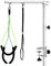 Kalolary 96.5 cm Bras de toilettage pliable avec pince, boucle de toilettage pour chien et deux supports sans s'asseoir, hauteur réglable, pour chiens de taille moyenne et petite (argenté)