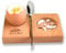EKFJAELL Premium Eierbecher Holz (Buche) im 2er Set ca. 11,5 x 7,5 x 1,5 cm - 3in1 Eier-, Schalen- & Löffelhalter, antibakteriell & Sonnenblumenöl-behandelt, Eierhalter (2 Stück)
