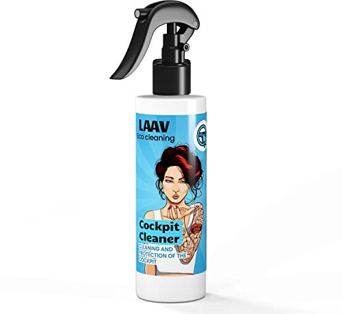 LAAV Pulisci Cruscotto Auto Cockpit Cleaner (250 ml) I Pulizia Auto Interni I Rinnova Plastiche Auto I Pulizia Plastiche Auto Interne I Prodotti Pulizia Auto I Pulitore Interni Auto I PFC-Free