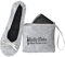 Women's Portable Foldable Ballet Flats Shoes Pumps Roll Up Slippers with Travel Pouch Bag, Light grey velvet, M