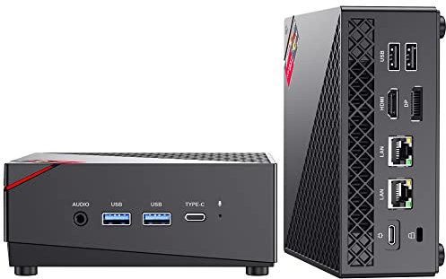 Mini PC, AMD Ryzen 5 5600U(6C/12T, up to 4.2 GHz), Mini Computers W11 Pro 16GB DDR4 RAM 512GB M.2 2280 SSD Graphics 7 Core 1800 MHz, Support 2.5 Inch HDD Dual Ethernet HDMI/Type-C/Wifi5/BT4.2