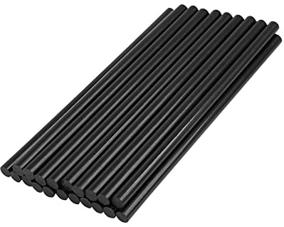 A ABSOPRO Bastoncini Colla per Riparazione Ammaccatura Senza Vernice 20 Pz | Nero, 7mm X 150mm, Per Auto, Caldo Fondere, Punto Di Rammollimento 100°C, Alta Viscosità, Design Avanzato, Pratico, Stabile