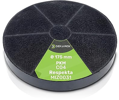 DEKAROX Kohlefilter Aktivkohlefilter 175mmØ für Respekta MIZ0031 MIZ 0031 PKM C04 CF100 für Dunstabzugshaube