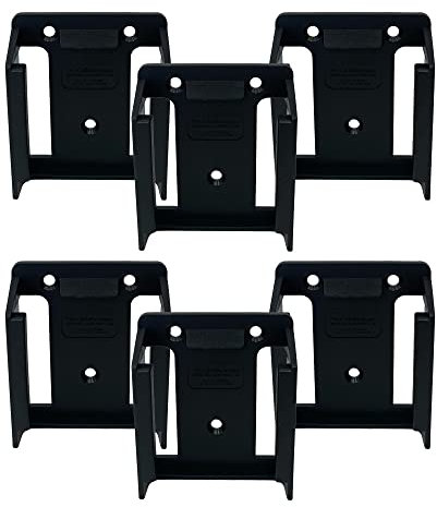 StealthMounts Battery Mounts for Hilti Nuron 22v | Cordless Battery Holders for Hilti Nuron 22v Power Tools | 6 Pack | Black Battery Organisers for Hilti Nuron 22v