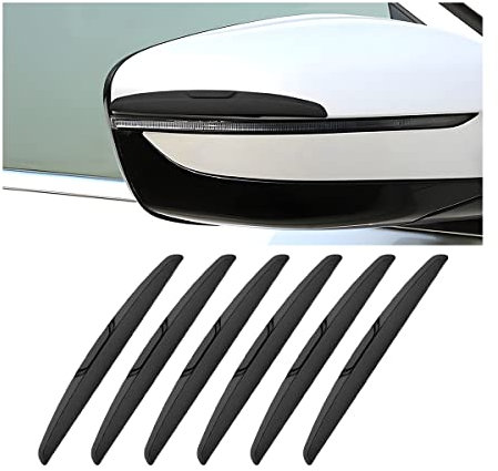 CGEAMDY 6 Pcs Auto Schutzstreifen, Türkantenschutz für Autotüre, Autokollision Schut, Auto Schwarz Gummi, Auto Rückspiegel Kantenschutz Stoßstangenschutz (Schwarz)