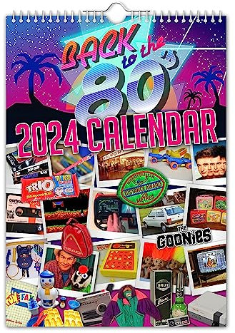 The Calendar King - Wandkalender 2024 Back to the 80s – A3 Größe (297 mm x 420 mm)