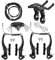 Hmseng 2 Paar Fahrrad Bremsen Set Mit Werkzeug.,with Tools V-Typ Fahrradbremsen Enthalten,mit 2 Stücke Bremskabeln und 4 Stücke Kabel Endkappen für Mountainbike-Black