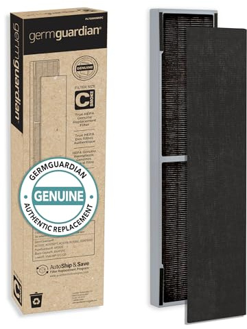 GermGuardian Filter C Smoke Clear HEPA Genuine Replacement Filter, Removes 99.97% of Pollutants and Smoke Toxins, for AC5000, AC5250, AC5300, AC5350, CDAP5500, AP2800, Black/Gray, FLT5000SM