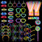 341 Stück Knicklichter Party Set, LeuchtstäBe, Knicklichter Kinder, Knicklichter Hochzeit, Neon Party LeuchtarmbäNder, Schwarzlicht Deko für Hochzeit Mitgebsel Kindergeburtstag Halloween Dekorationen