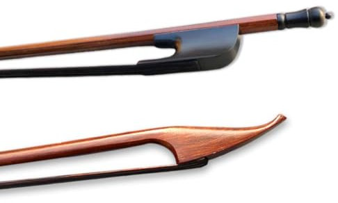 WUQIMUSC Brazilwood Archetto per violino 4/4 in stile barocco con rana in ebano naturale in crine di cavallo dritto (nero), VBOW-BAR-HEI-0