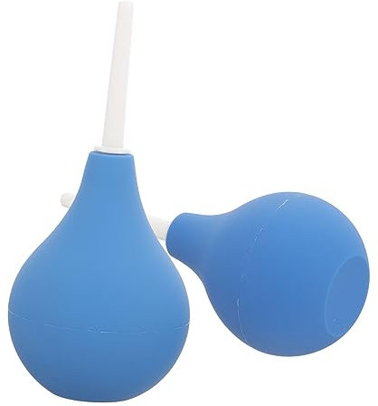 SOLUSTRE 2st Ohrquetschbirne Absaugkolben Pflegewerkzeuge Reinigungswerkzeuge Ohrsaugbirne Spritze Zum Entfernen Von Ohrenschmalz Ohrspülbirne Kieselgel Klein, 15.3x7cm, Blau