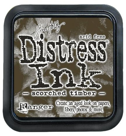 Tim Holtz TIM83443 Ranger Distress Stempelkissen, verbranntes, Gebranntes Holz, 3 x 3 inch